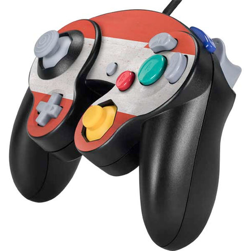 Distressed Austria Flag Nintendo GameCube Controller Skin