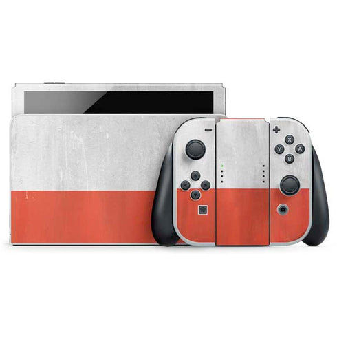 Distressed Austria Flag Nintendo Switch OLED (2021) Skin