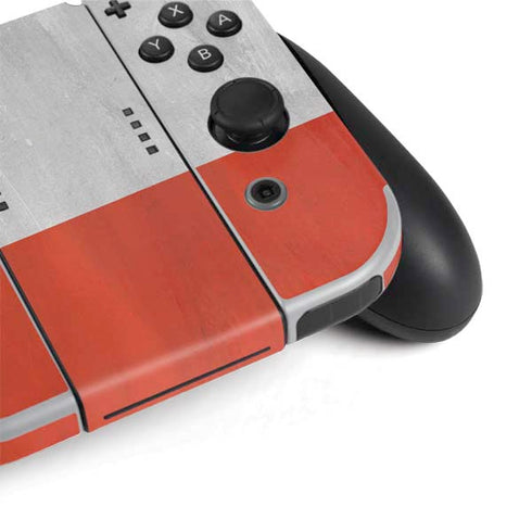 Distressed Austria Flag Nintendo Switch OLED (2021) Skin