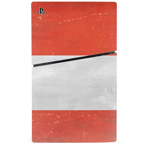 Distressed Austria Flag PS5 Slim Disk Bundle Skin
