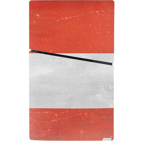 Distressed Austria Flag PS5 Slim Digital Edition Console Skin