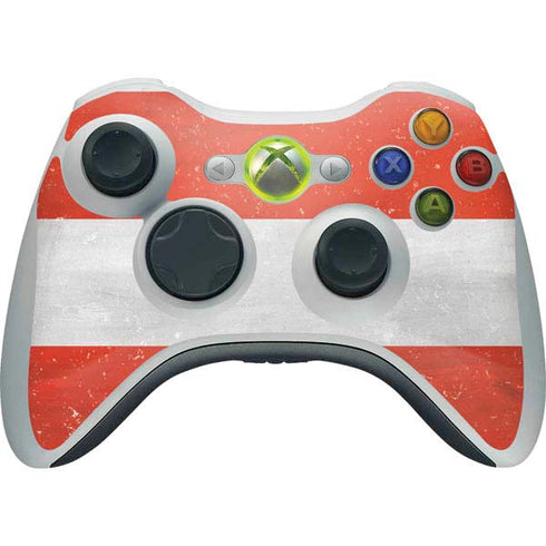 Distressed Austria Flag Xbox 360 Wireless Controller Skin