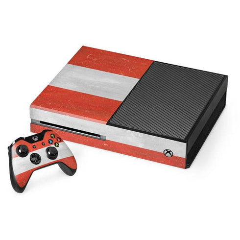 Distressed Austria Flag Xbox One Console and Controller Bundle Skin