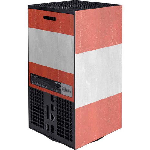 Distressed Austria Flag Xbox Series X Console Skin