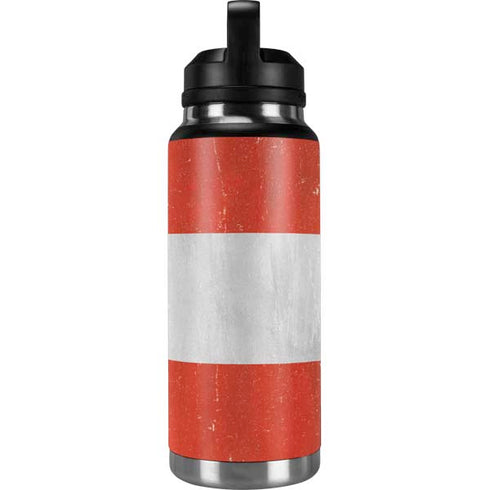 Distressed Austria Flag YETI Rambler 36oz Bottle Skin