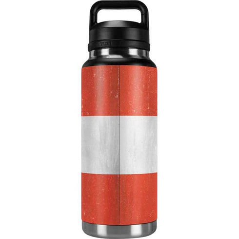 Distressed Austria Flag YETI Rambler 36oz Bottle Skin