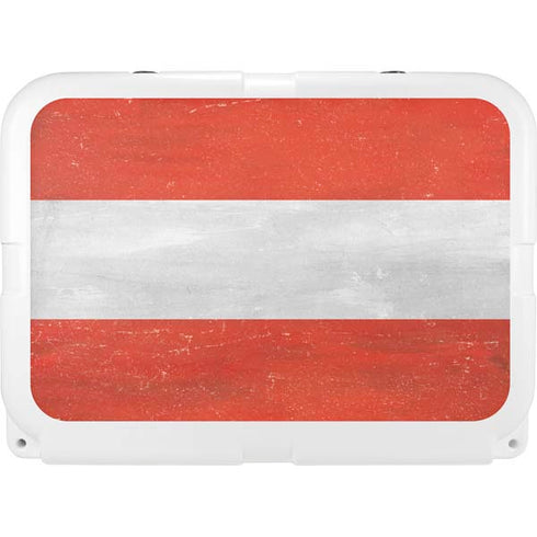 Distressed Austria Flag YETI Tundra 35 Hard Cooler Skin