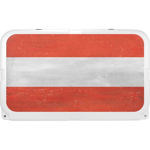 Distressed Austria Flag YETI Tundra 45 Hard Cooler Skin
