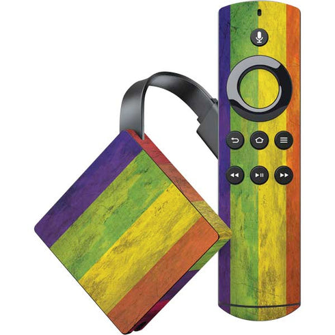 Distressed Rainbow Flag Amazon Fire TV Skin