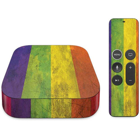 Distressed Rainbow Flag Apple TV Skin