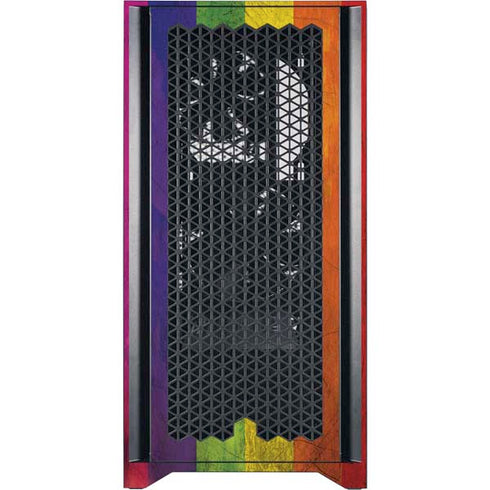 Distressed Rainbow Flag Corsair 4000D Tempered Glass Mid-Tower ATX Case Skin