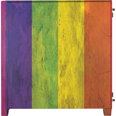 Distressed Rainbow Flag Corsair 4000D Tempered Glass Mid-Tower ATX Case Skin