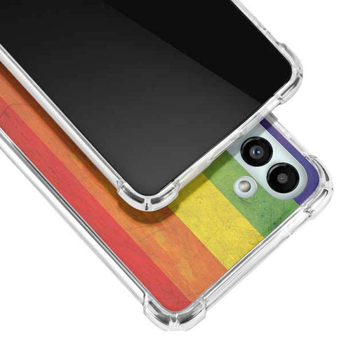 Distressed Rainbow Flag Galaxy A13 5G Clear Case
