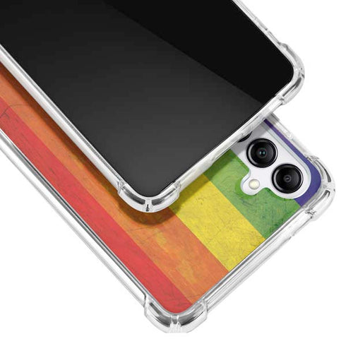 Distressed Rainbow Flag Galaxy A14 5G Clear Case