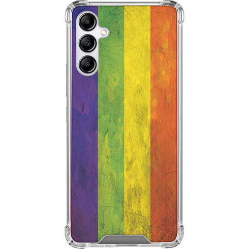 Distressed Rainbow Flag Galaxy A15 5G Clear Case