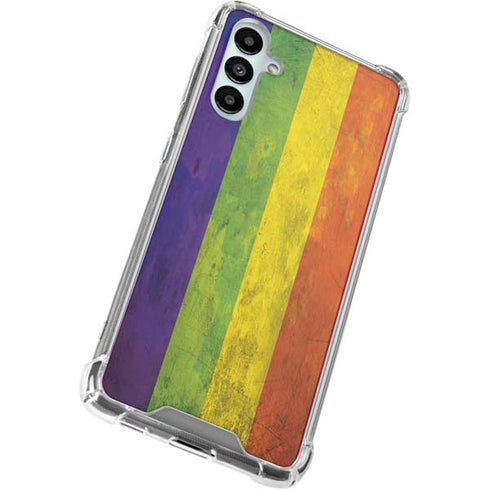 Distressed Rainbow Flag Galaxy A15 5G Clear Case