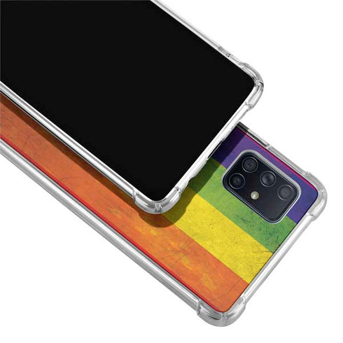 Distressed Rainbow Flag Galaxy A51 5G Clear Case