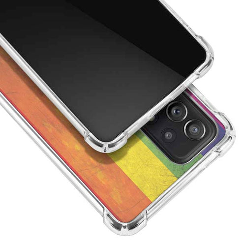 Distressed Rainbow Flag Galaxy A52 5G Clear Case