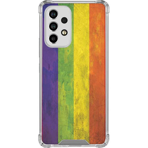 Distressed Rainbow Flag Galaxy A53 5G Clear Case
