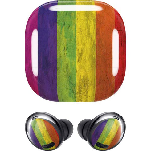 Distressed Rainbow Flag Galaxy Buds Pro Skin