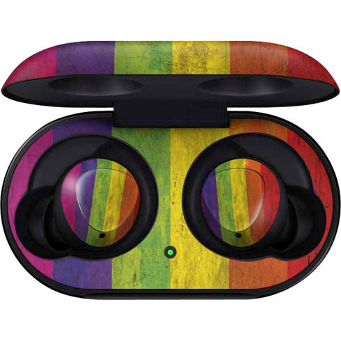 Distressed Rainbow Flag Galaxy Buds Skin