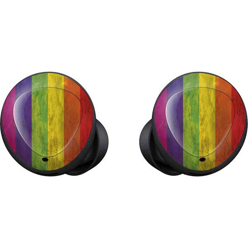 Distressed Rainbow Flag Galaxy Buds Skin