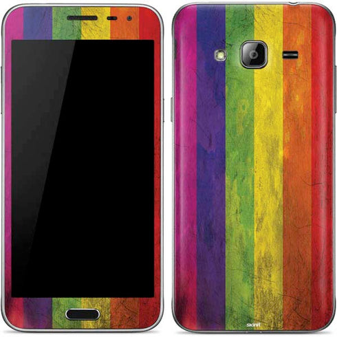 Distressed Rainbow Flag Galaxy J3 Skin
