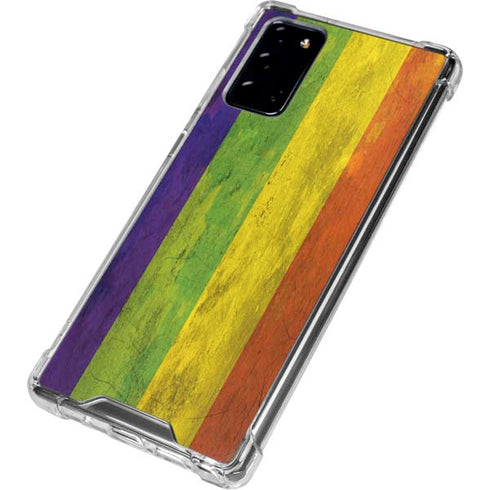 Distressed Rainbow Flag Galaxy Note20 5G Clear Case