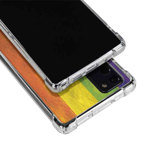 Distressed Rainbow Flag Galaxy Note20 5G Clear Case
