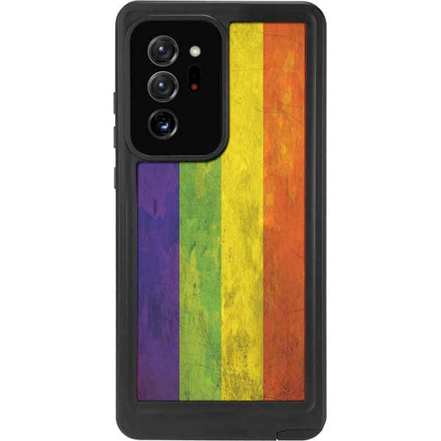 Distressed Rainbow Flag Galaxy Note20 Ultra 5G Waterproof Case