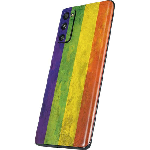 Distressed Rainbow Flag Galaxy S20 Fan Edition Skin