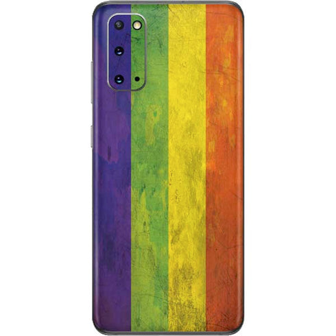 Distressed Rainbow Flag Galaxy S20 Skin