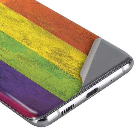Distressed Rainbow Flag Galaxy S20 Skin