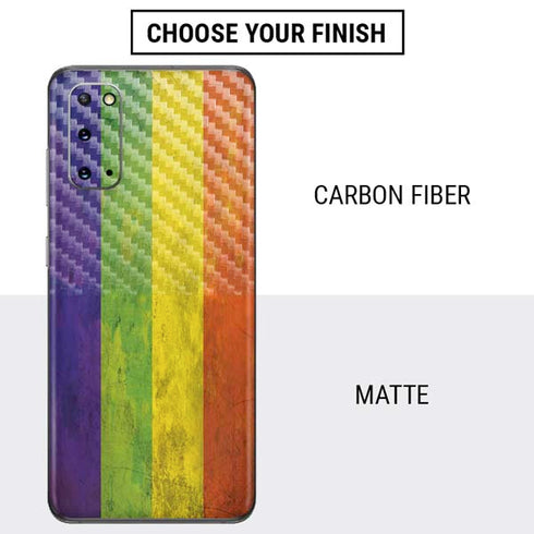 Distressed Rainbow Flag Galaxy S20 Skin