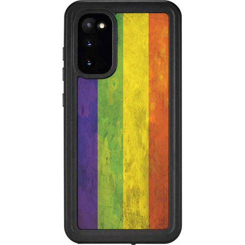 Distressed Rainbow Flag Galaxy S20 Waterproof Case