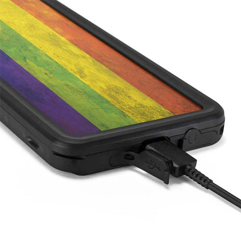 Distressed Rainbow Flag Galaxy S20 Waterproof Case