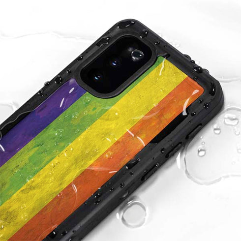 Distressed Rainbow Flag Galaxy S20 Waterproof Case