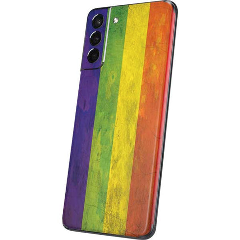 Distressed Rainbow Flag Galaxy S21 5G Skin