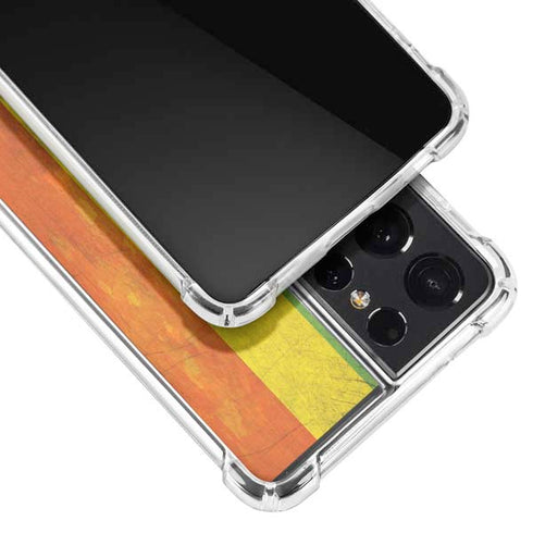 Distressed Rainbow Flag Galaxy S21 Ultra 5G Clear Case