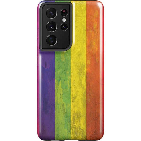Distressed Rainbow Flag Galaxy S21 Ultra 5G Pro Case