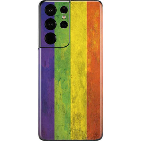 Distressed Rainbow Flag Galaxy S21 Ultra 5G Skin