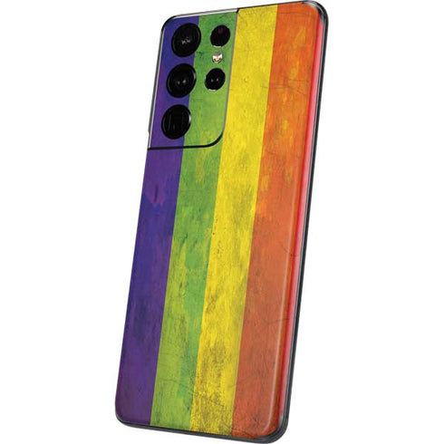 Distressed Rainbow Flag Galaxy S21 Ultra 5G Skin