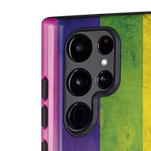 Distressed Rainbow Flag Galaxy S22 Ultra Pro Case