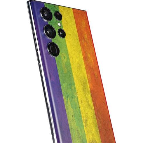Distressed Rainbow Flag Galaxy S22 Ultra Skin