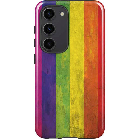 Distressed Rainbow Flag Galaxy S23 Pro Case