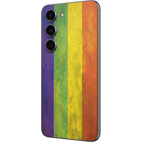 Distressed Rainbow Flag Galaxy S23 Skin