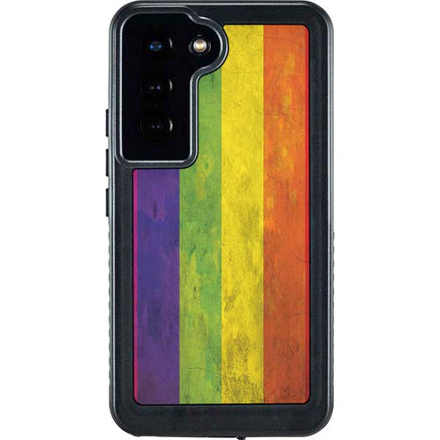 Distressed Rainbow Flag Galaxy S23 Waterproof Case