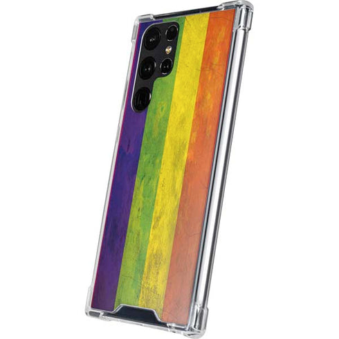 Distressed Rainbow Flag Galaxy S24 Ultra Clear Case