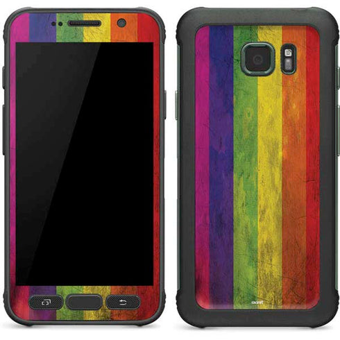 Distressed Rainbow Flag Galaxy S7 Active Skin