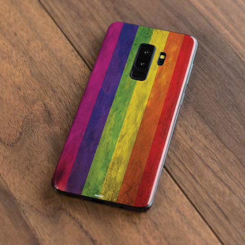 Distressed Rainbow Flag Galaxy S9 Plus Skin